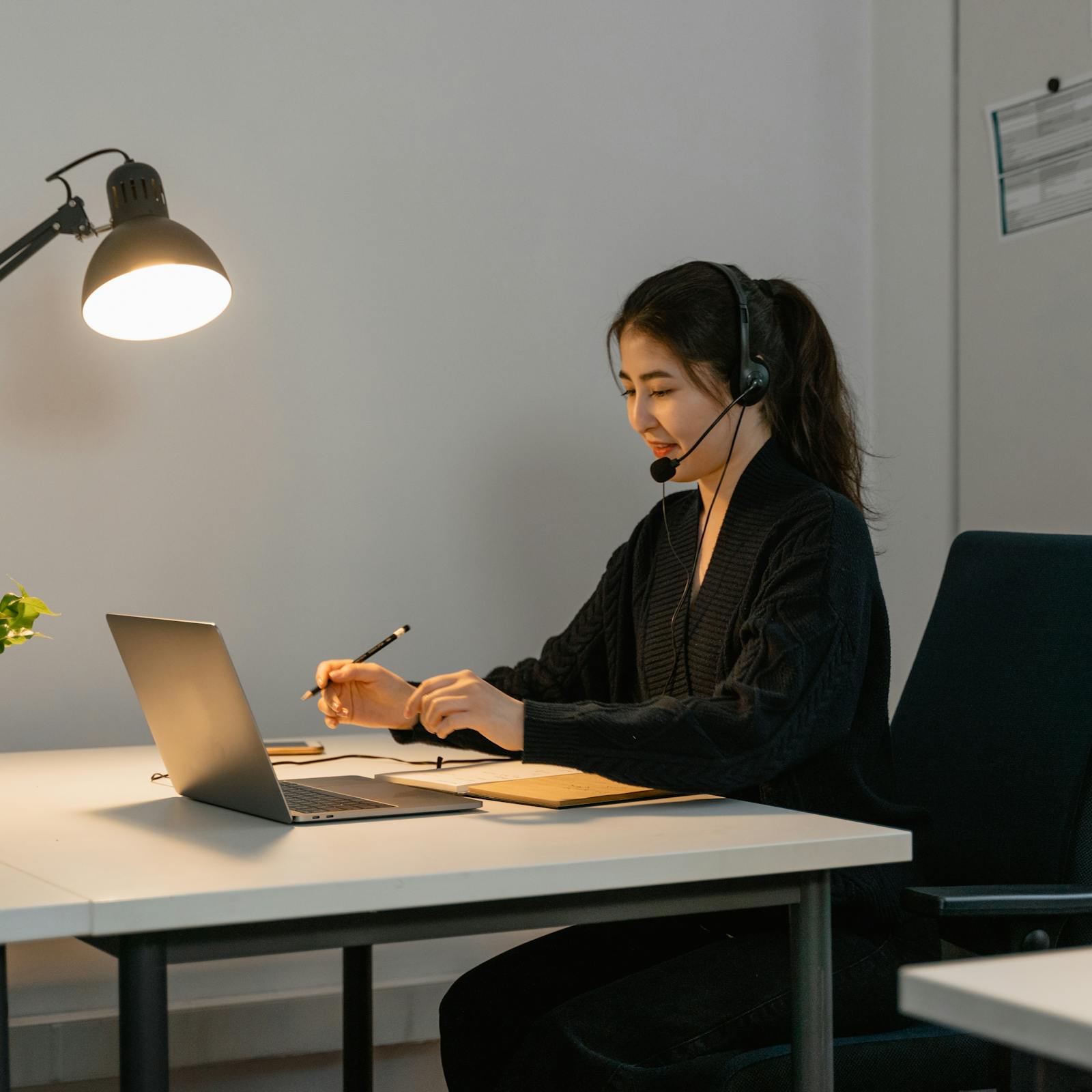Customer support specialist ready to respond to client inquiries
