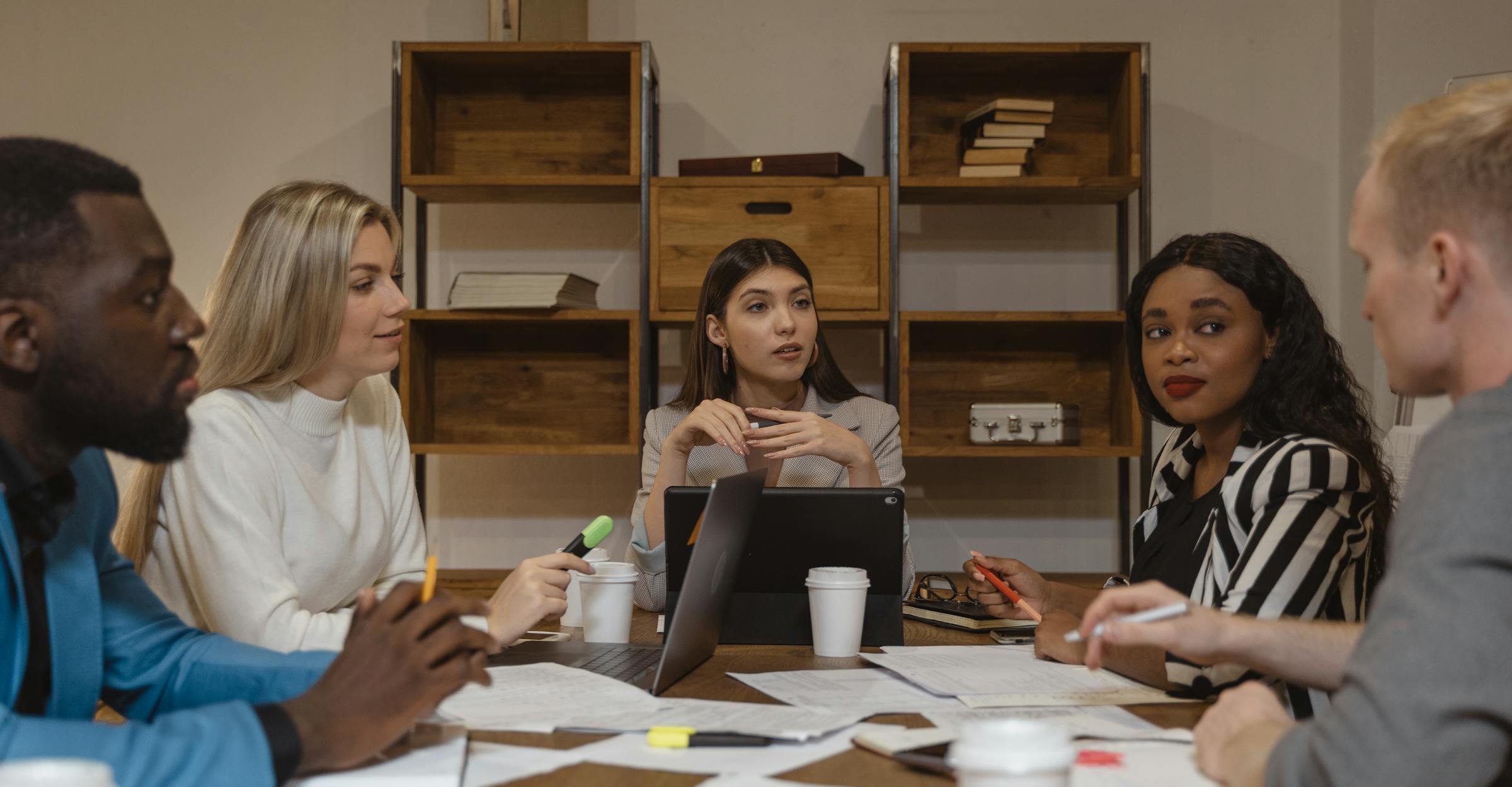 Business leaders in a strategy meeting